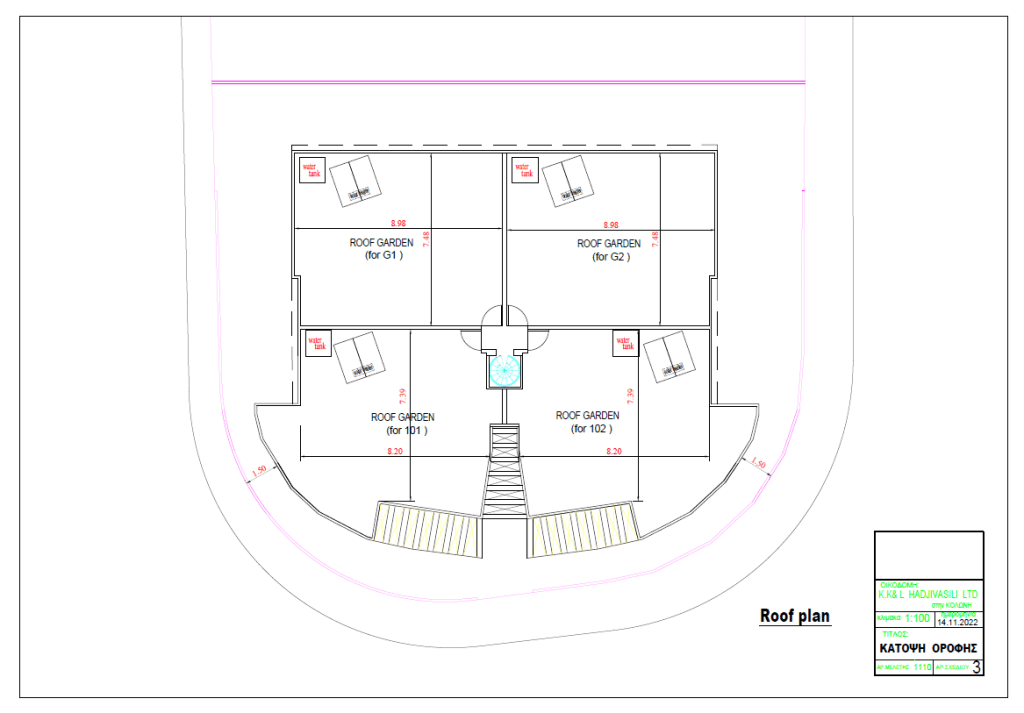 Plans for luxury 3 bedroom apartment in Yeroskipou. Close to the beach and all amenities.