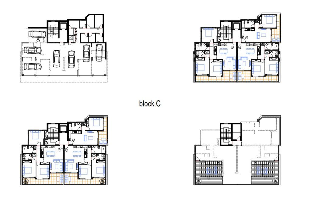 Plans for luxury apartments for sale in the popular area of Yeroskipou with sea views from the ground floor.