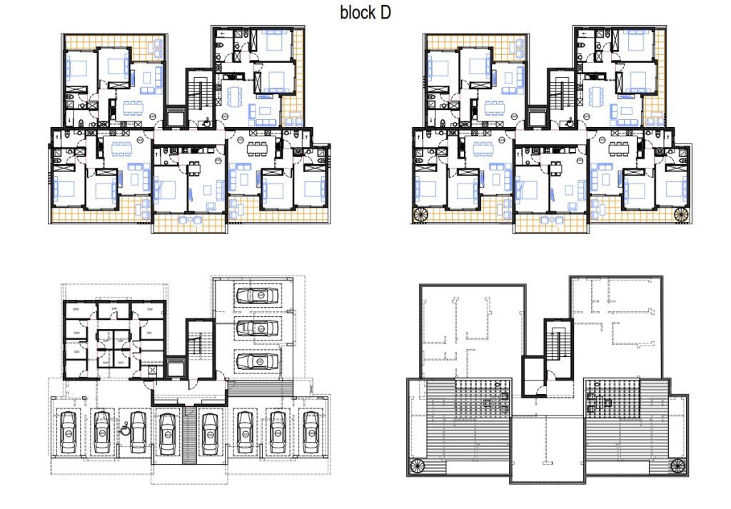 Plans for luxury apartments for sale in the popular area of Yeroskipou with sea views from the ground floor.