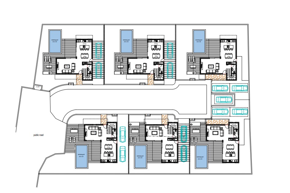 Plans for luxury villas for sale located in Konia village, Paphos, Cyprus.