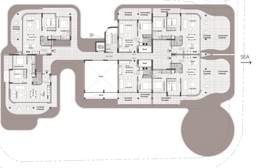 Plans for luxury new apartments built 600m from the sea in Paphos, Cyprus.