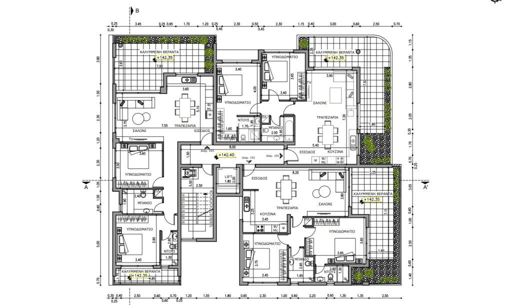 Masterplan for new 2&3 bedroom apartments for sale in Paphos Center, Cyprus